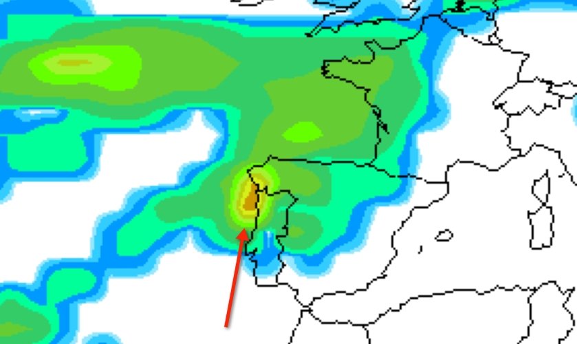 Posibilidad de lluvias torrenciales el próximo Martes 8 Mayo en Galicia