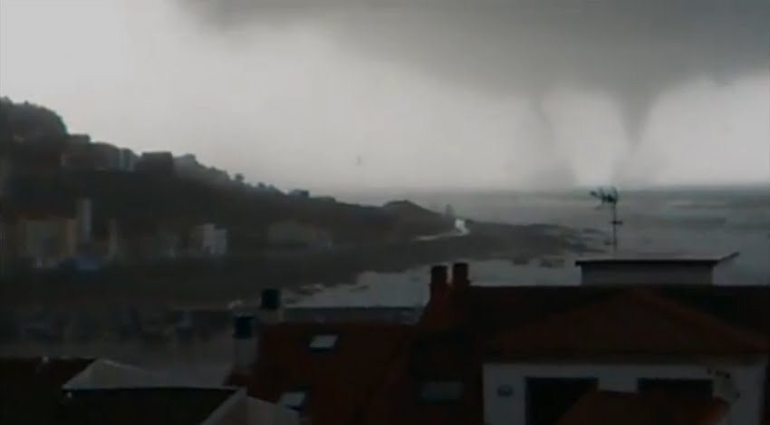Varios tornados entran por la costa gallega y provocan destrozos