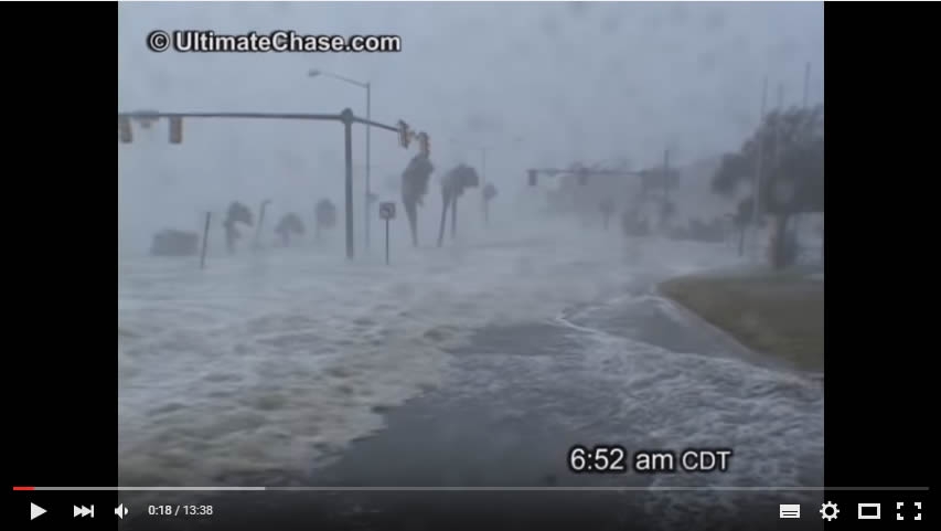 Huracán Katrina, espectaculares imágenes de la marea ciclónica