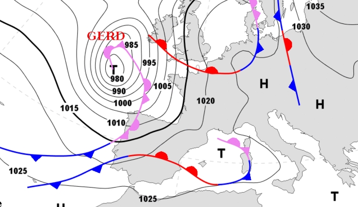 Ciclón “GERD” 1 de Enero de 2016, temporal de viento, lluvia y oleaje en Galicia