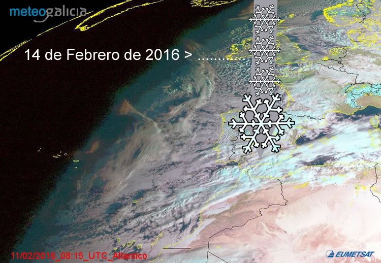 Temporal de nieve en España a partir del 14 de Febrero de 2016