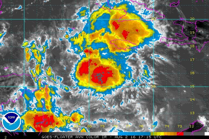 Seguimiento Tormenta Tropical -> Huracán EARL, Península del Yucatán