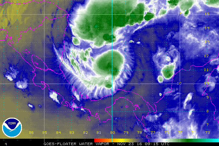 Imagen de satélite huracán OTTO