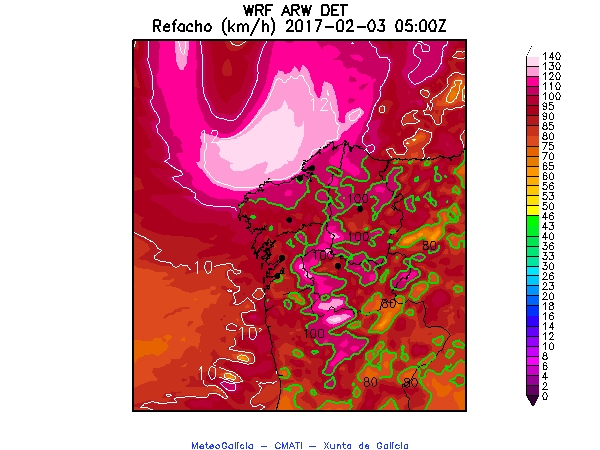 Ciclones “KURT” y “LEIV” categoría 2 en la escala de KLAUS, viernes 3 de Febrero de 2017