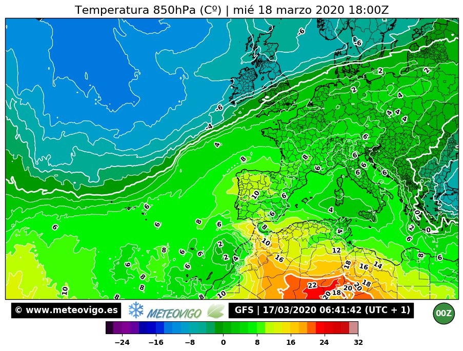 Ascenso térmico con valores de 25º mañana en Galicia