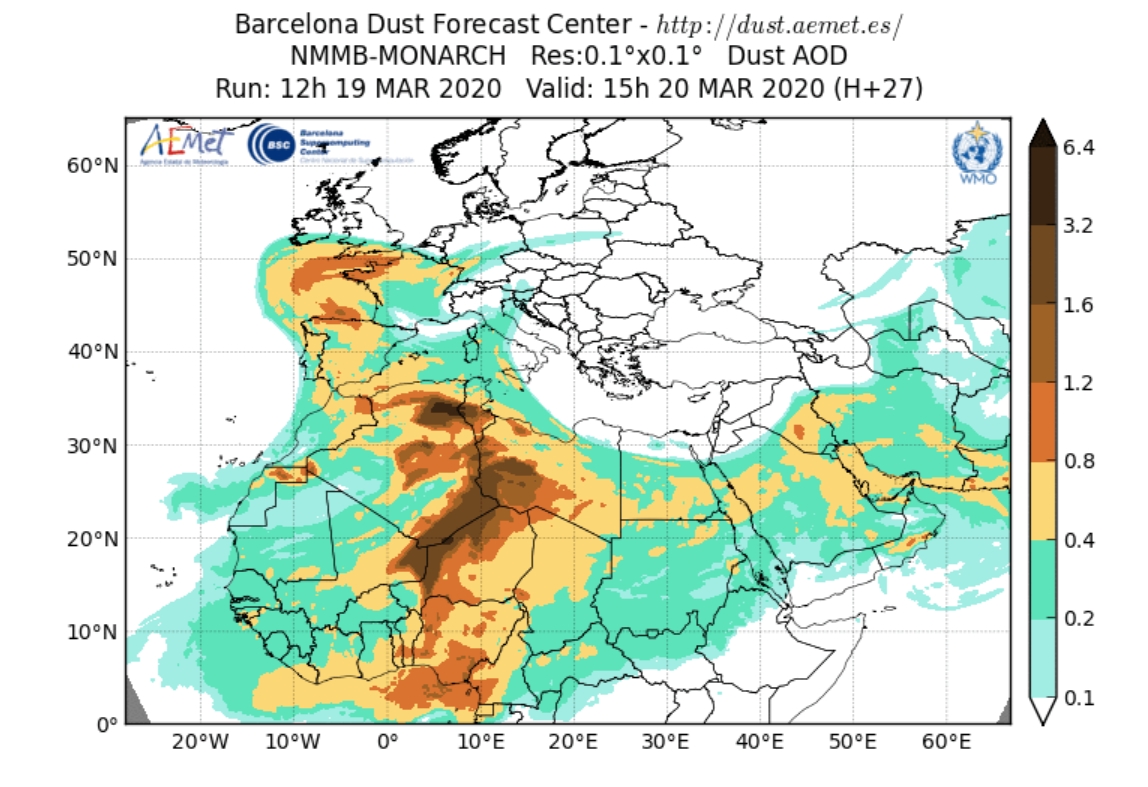 Irrupción de calima o polvo sahariano en la península este fin de semana