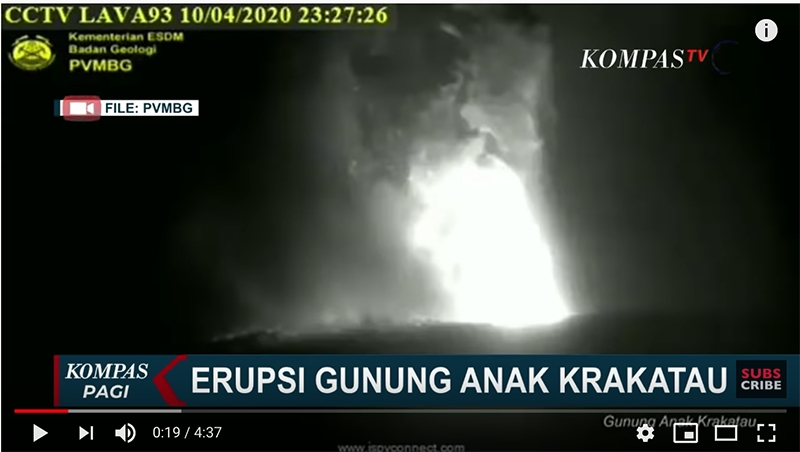 El Anak Krakatau vuelve a rugir con una erupción explosiva de 15Km