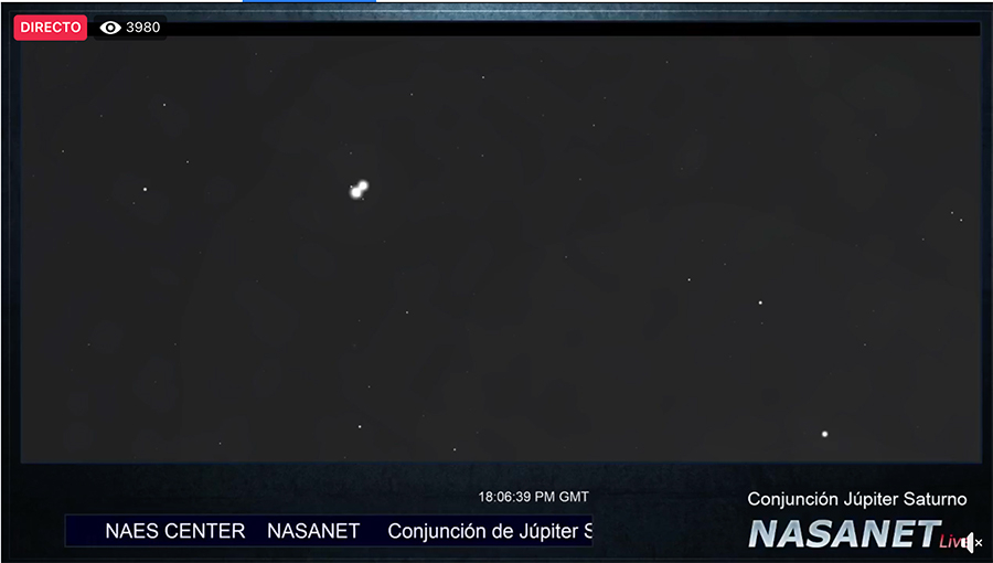 Conjunción Júpiter y Saturno en directo (NASANET)