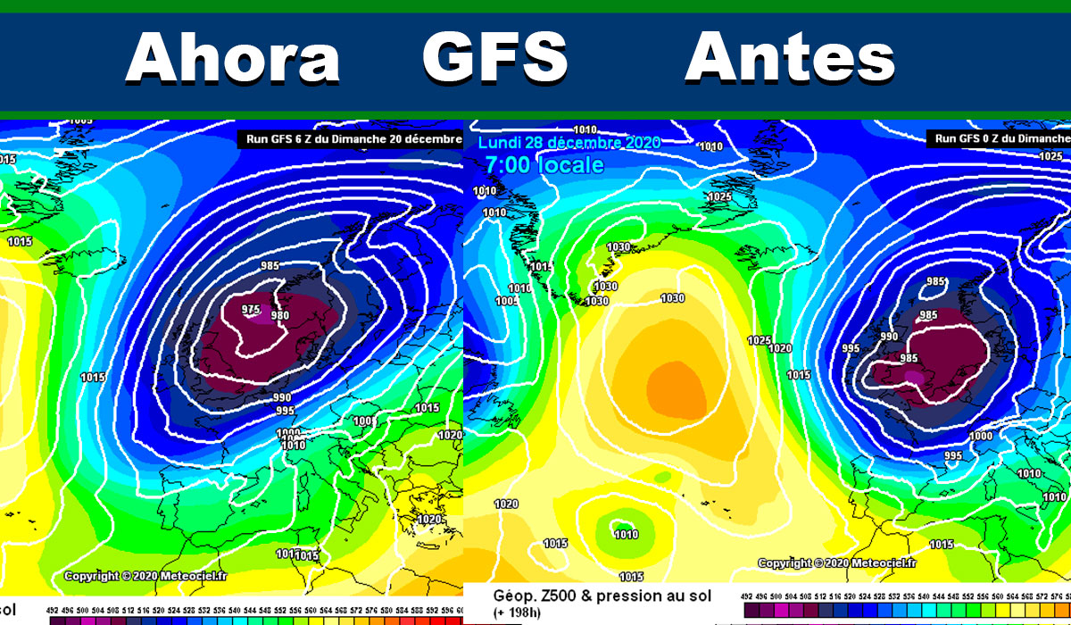 El modelo GFS mantiene y refuerza el temporal invernal (28-31-Diciembre)