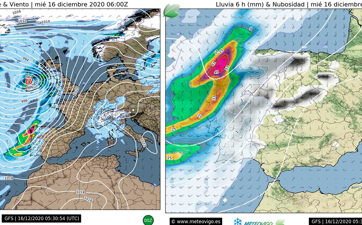 Según los modelos seguirá lloviendo en Galicia, al menos una semana más