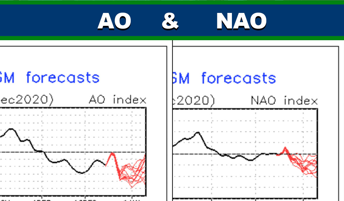AO y NAO siguen en caída a largo plazo; seguimos optimistas con el Invierno