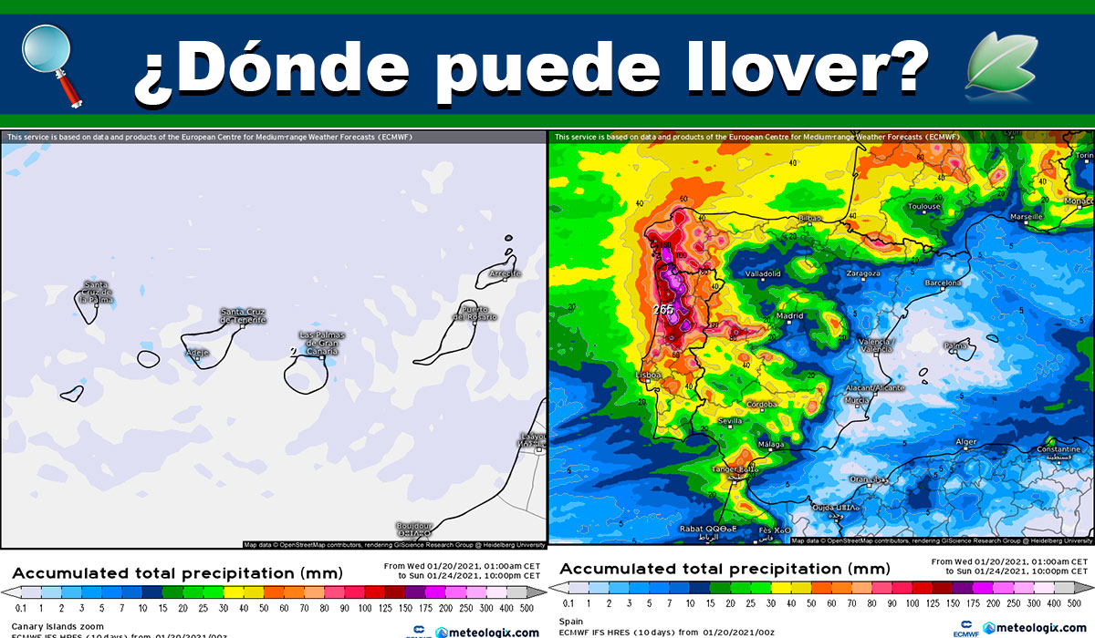 Esta es la lluvia que puede caer en España en lo que resta de semana