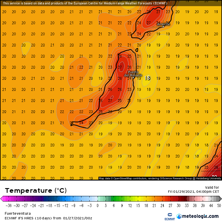 Temperaturas Canarias