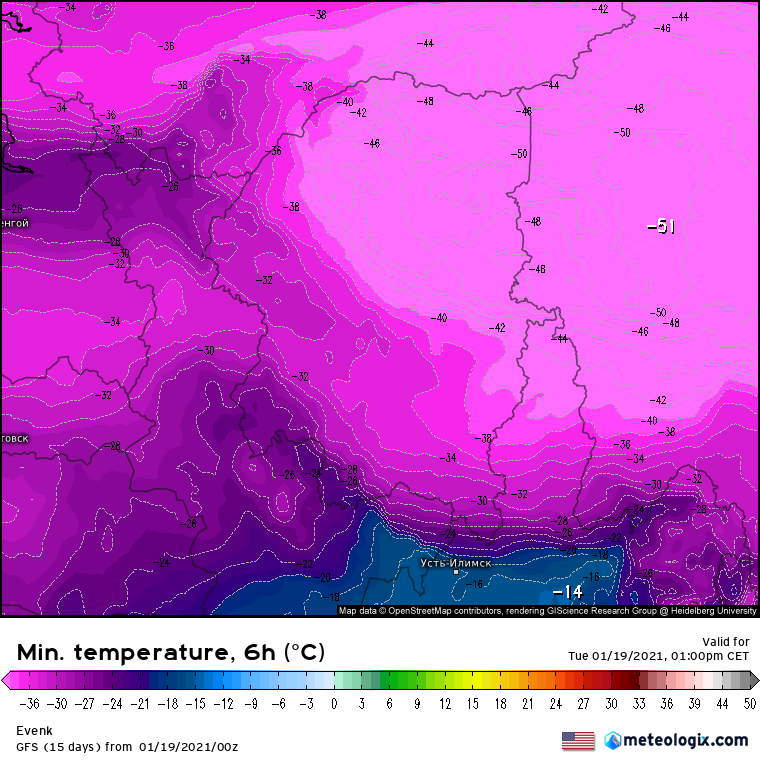 Temperaturas Rusia