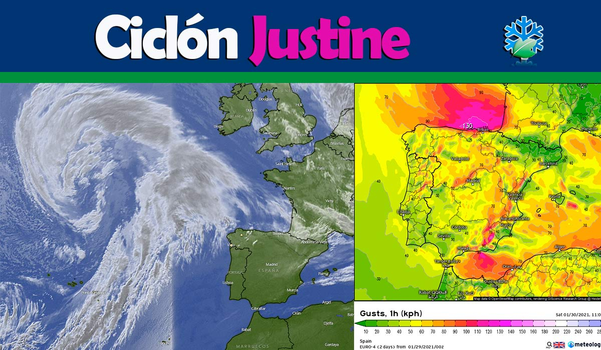 Así impactará la borrasca Justine; ¿dónde dejará los vientos más fuertes?