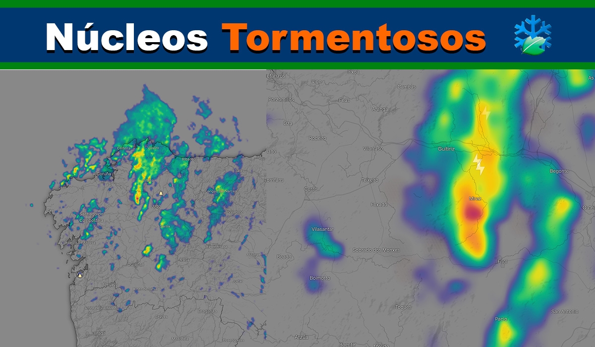 Comienzan a desarrollarse núcleos tormentosos en Galicia