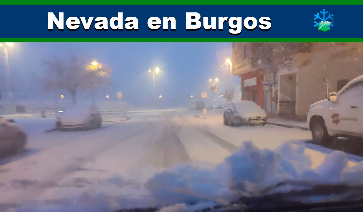 Así está nevando en Burgos hoy 8 de marzo de 2021