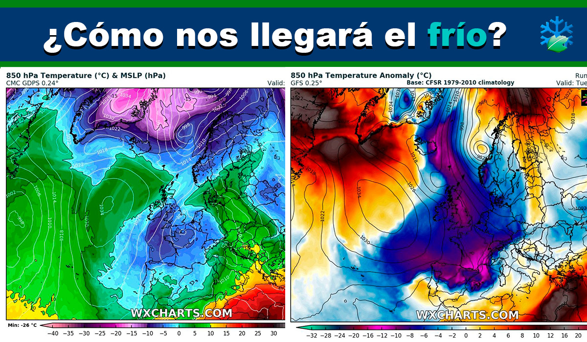 Última hora de la irrupción de aire frío sobre el Oeste de Europa; ¿nos afectará?
