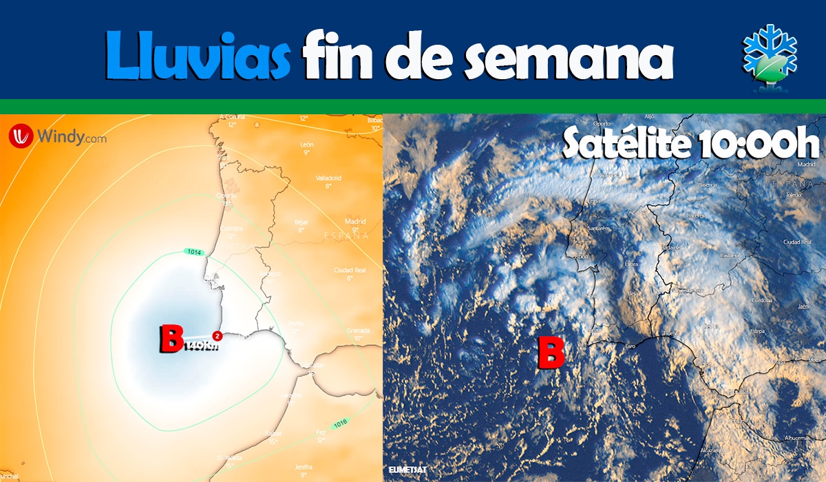 Actualización previsión de lluvias fin de semana en España; avisos AEMET activados