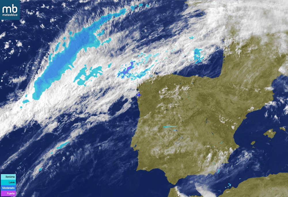 Imagen de satélite + precipitaciones 