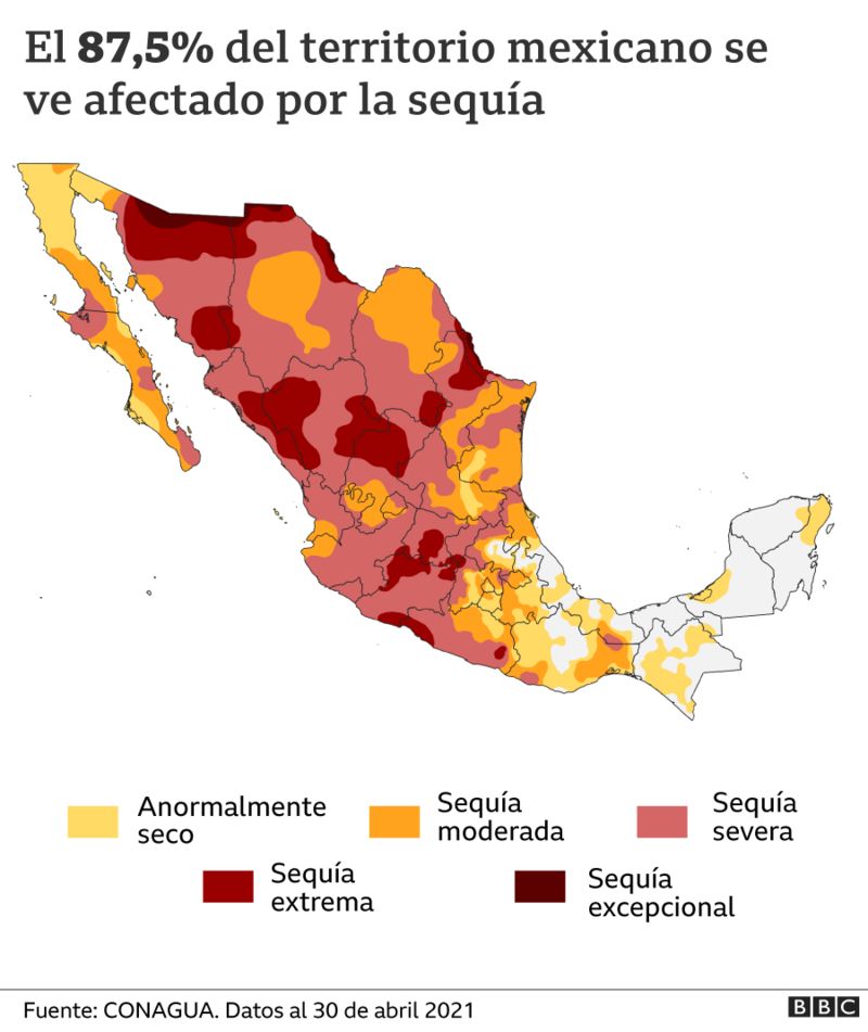 Mapa sequía México
