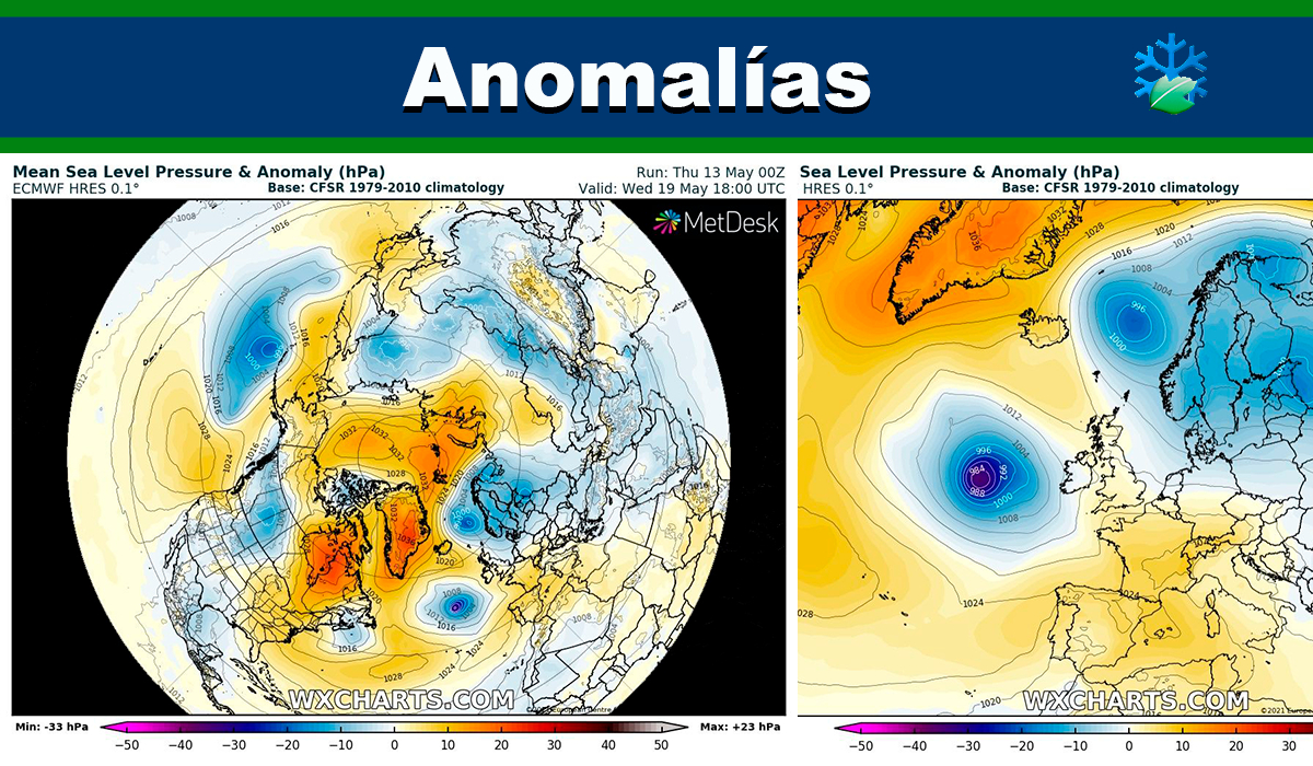 Estas son las anomalías que pueden seguir condicionando el tiempo de mayo