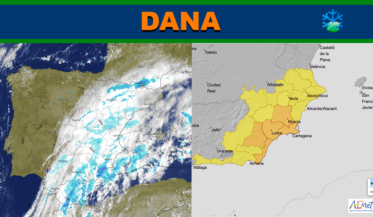 Así se ve desde el satélite la DANA y estas son las lluvias que va a dejar en las próximas horas
