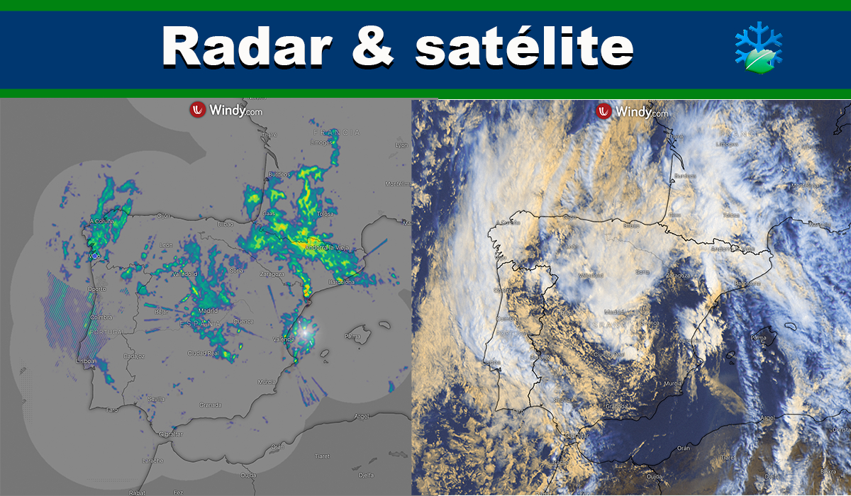 Así se ve desde el satélite la nubosidad, así está el radar y ojo con lo que viene