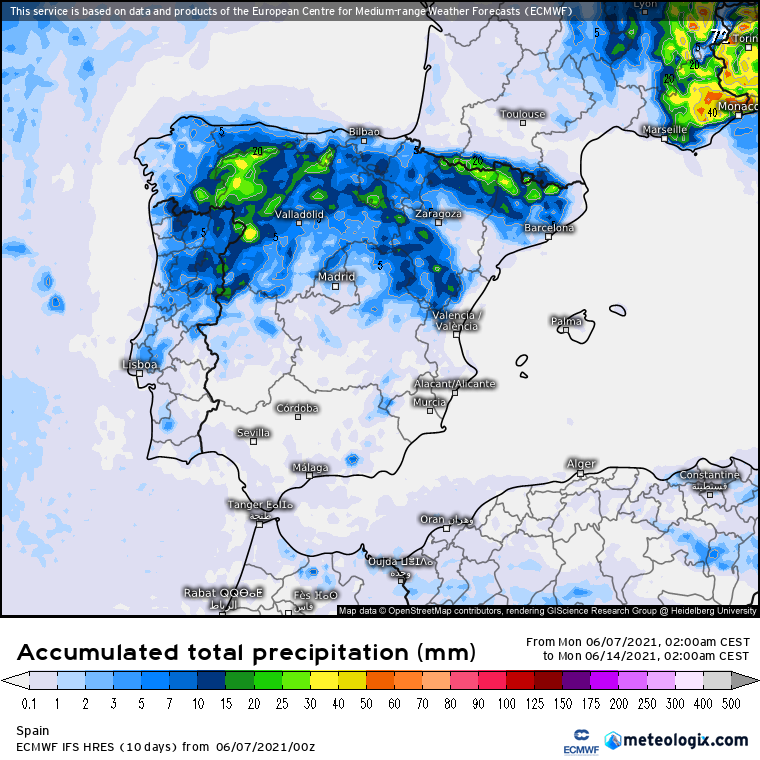 ECMWF lluvias Canarias