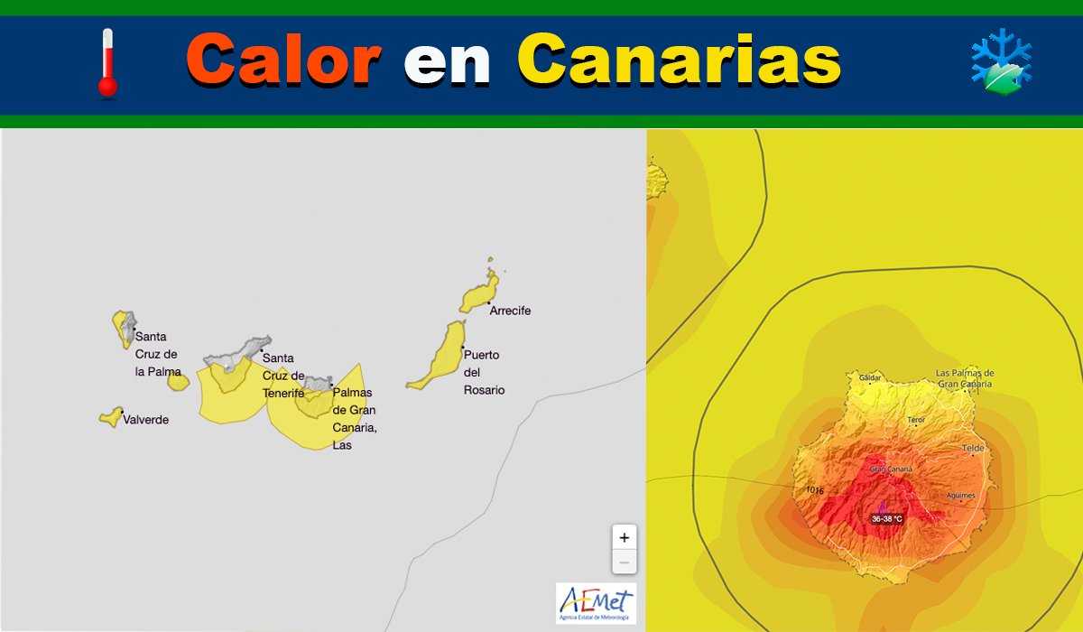 Episodio de calor en Canarias a partir del miércoles: Avisos activados por la AEMET