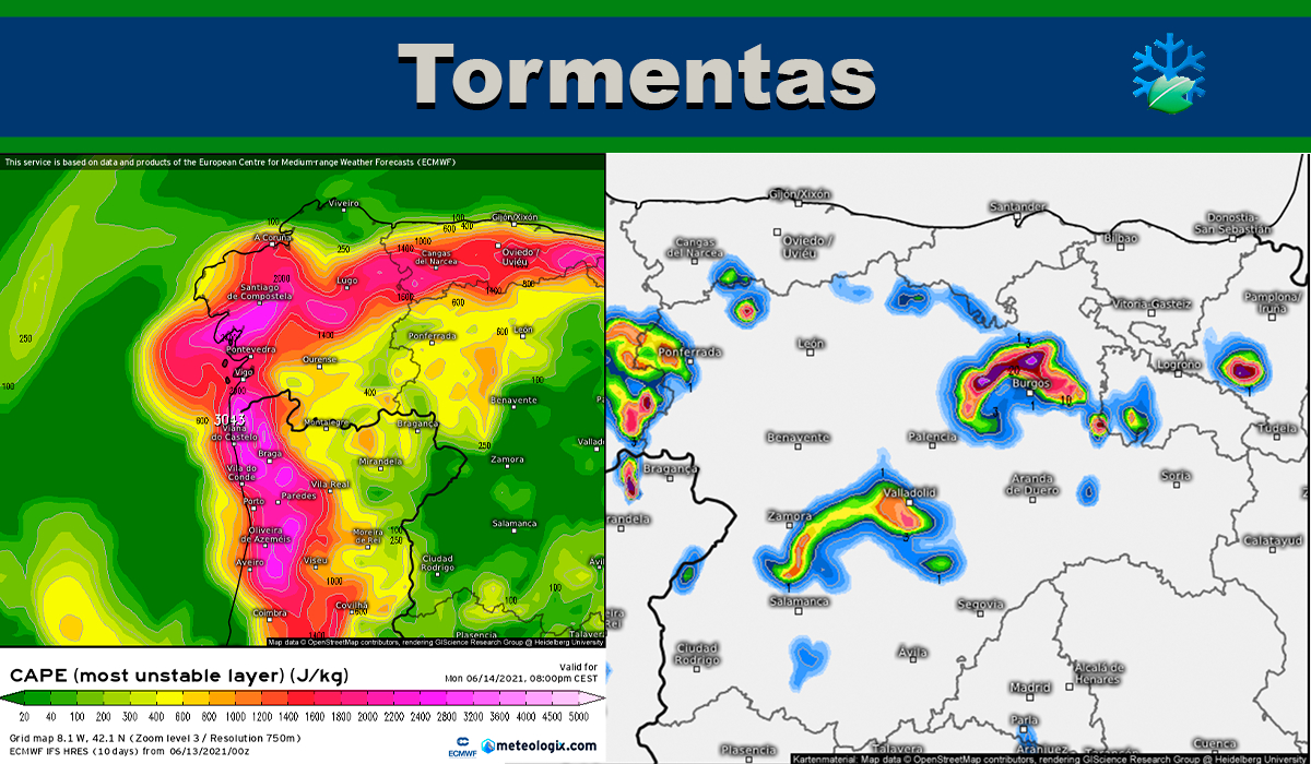 Modelo Euro4: Así se van a desarrollar las nuevas tormentas en las próximas 48 horas