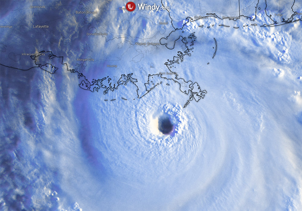 Imagen satélite huracán Ida