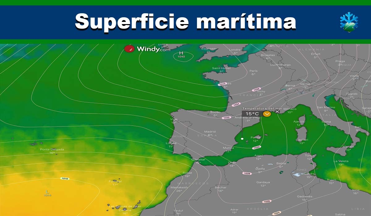 15º en el Mediterráneo y 20º en Canarias: así ha descendido la temperatura de la superficie marítima