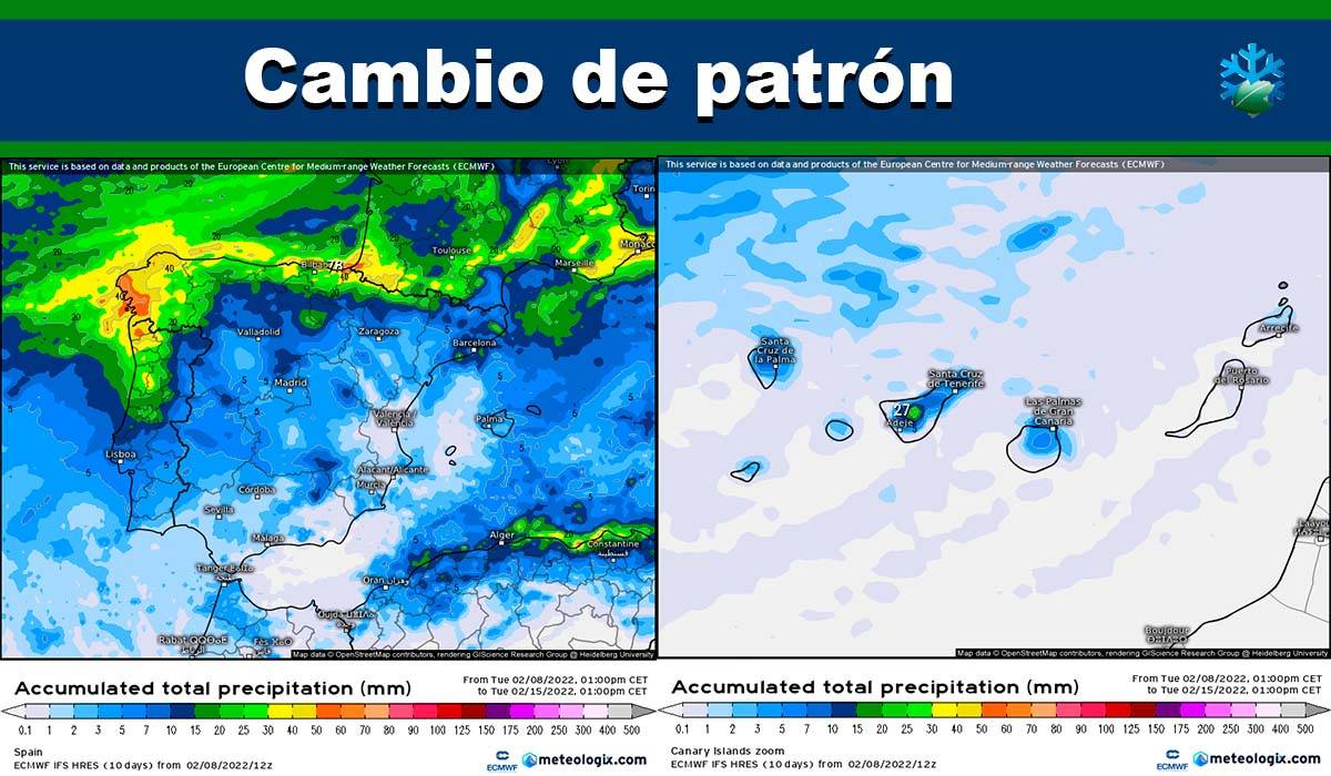 Los modelos confirman las lluvias del fin de semana: así van a entrar según la simulación numérica