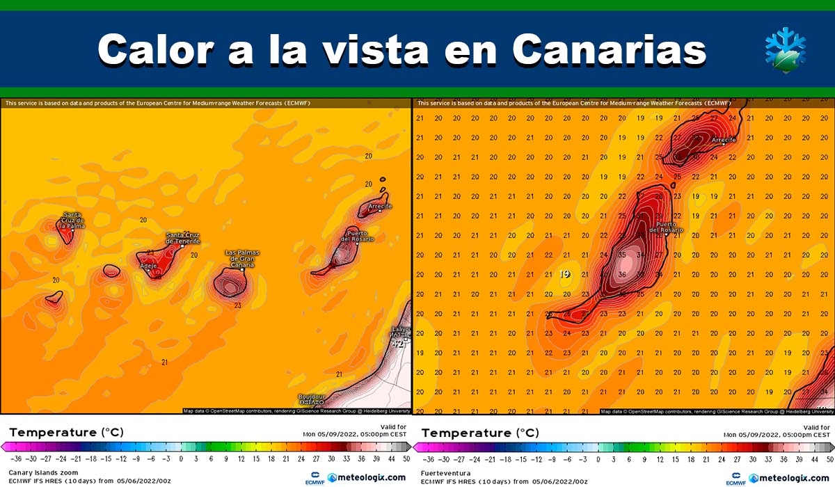 Posible episodio de altas temperaturas en Canarias: ¿más de 35º a partir del lunes?