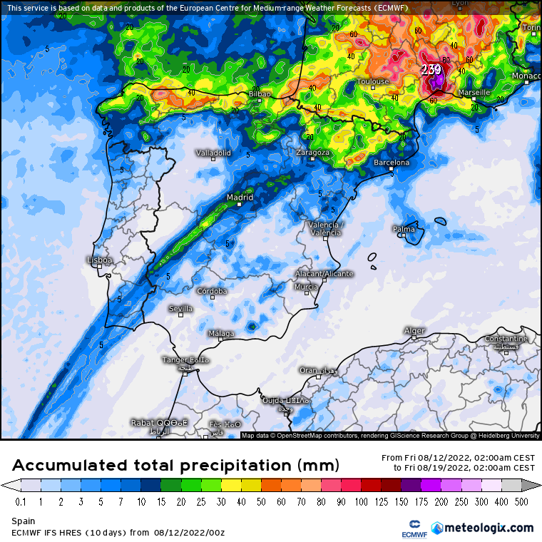 ECMWF lluvias Península
