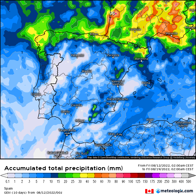 GEM lluvias Península