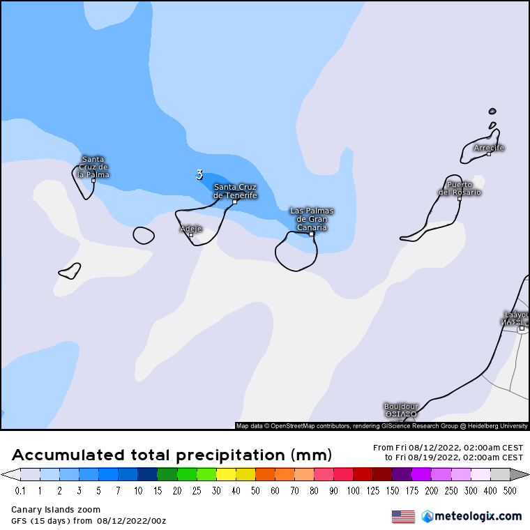GFS lluvias Canarias