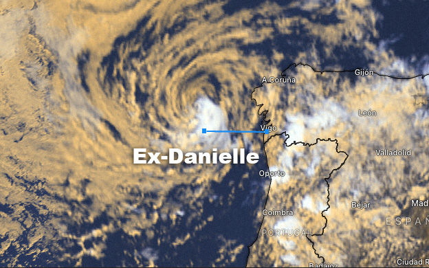 Ex-Danielle desde el satélite