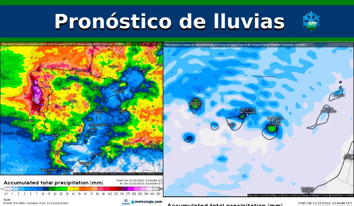 Pronóstico de lluvias a siete días: contundentes mapas de precipitaciones en el horizonte