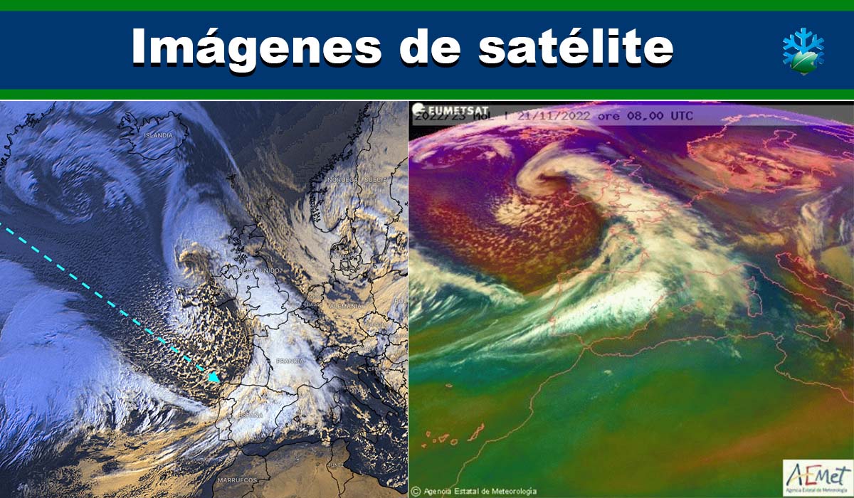 Así nos alcanza el temporal invernal: imágenes del satélite y análisis