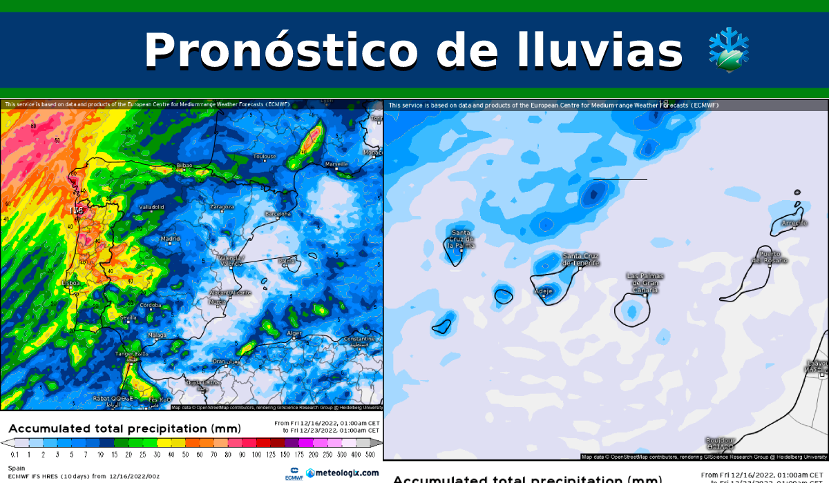 Pronóstico de lluvias a siete días: transiciones  🌧️  ciclónicas y 🌤️ anticiclónicas a la vista