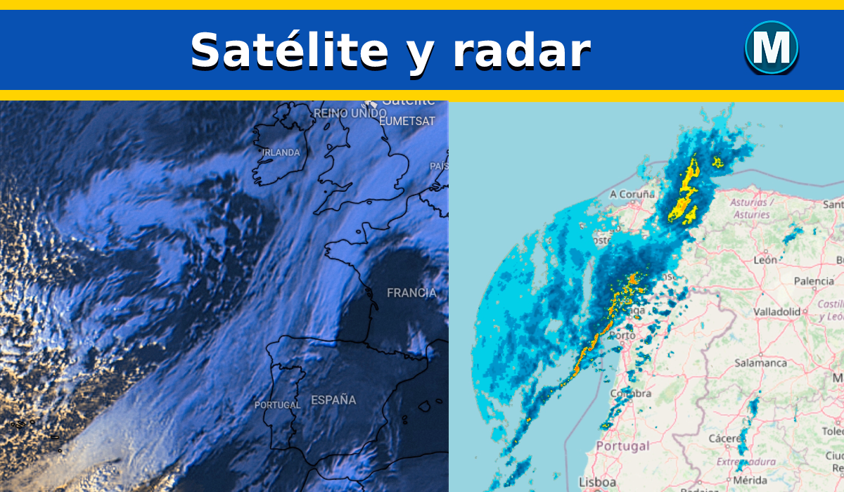 Así se ve el frente llegar desde el Atlántico: imágenes de satélite y radar