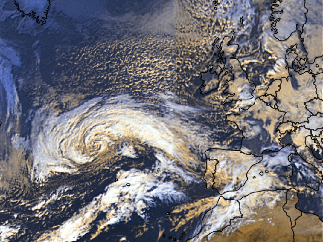 Imágenes del satélite borrasca Efraín
