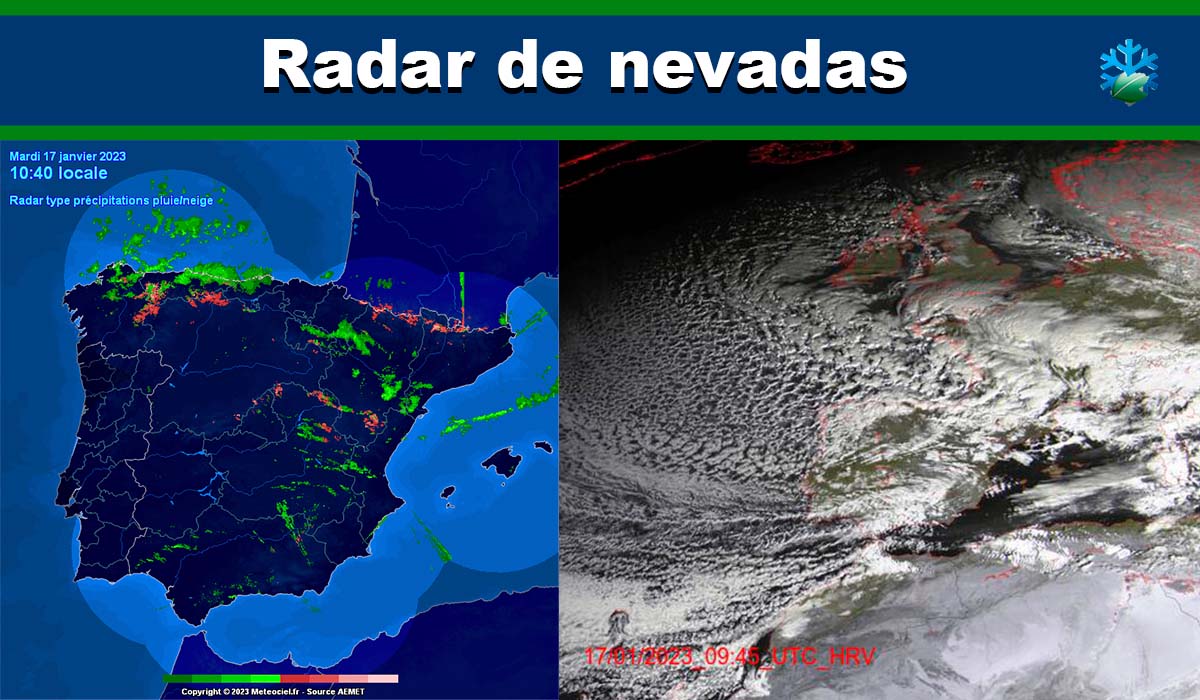 Temporal invernal, imágenes de satélite y radar