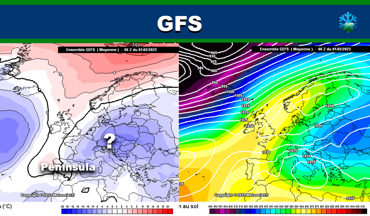 Modelo GFS medias de ensembles