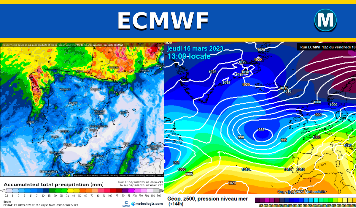 Actualiza el modelo ECMWF: las bajas presiones siguen asomando por el Oeste