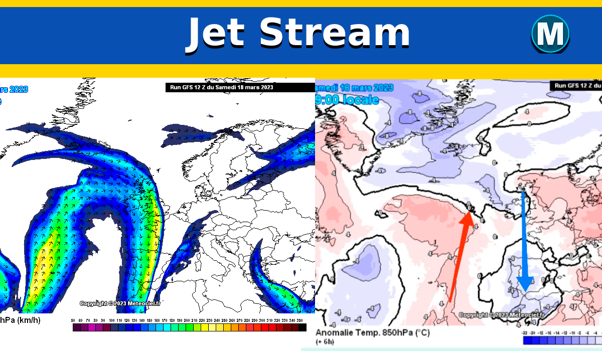 Así se retuerce el Jet Stream en estos momentos sobre España