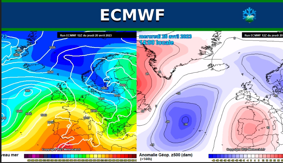Actualiza el modelo ECMWF confirmando este movimiento atmosférico para la próxima semana