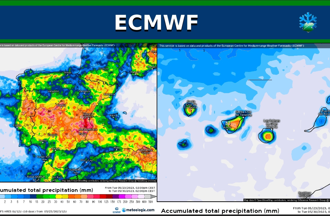 Actualiza el modelo ECMWF: Canarias en la diana 🎯 y nuevas tormentas